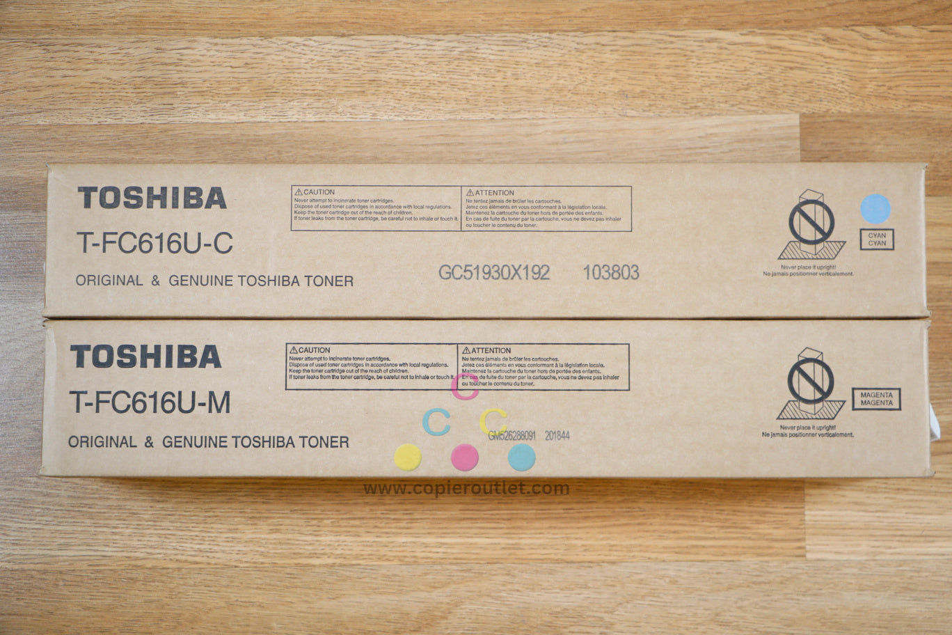 Toshiba T-FC616U Cyan & Magenta Toner Cartridges e-STUDIO 5516AC 6516AC 7516AC !
