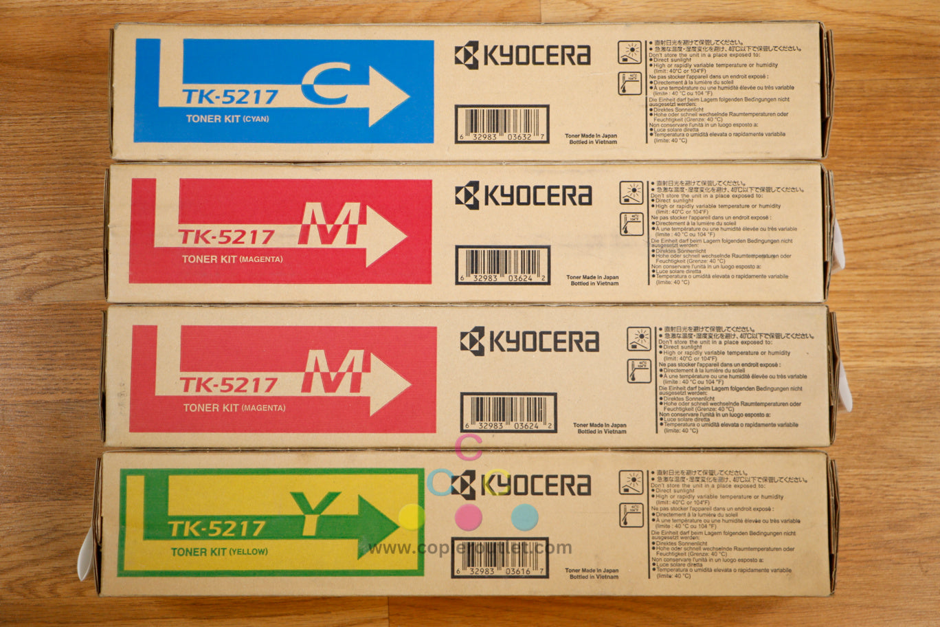 Genuine Kyocera TK-5217 CMMY Toner Cartridges TASKalfa 406ci Same Day Shipping!!