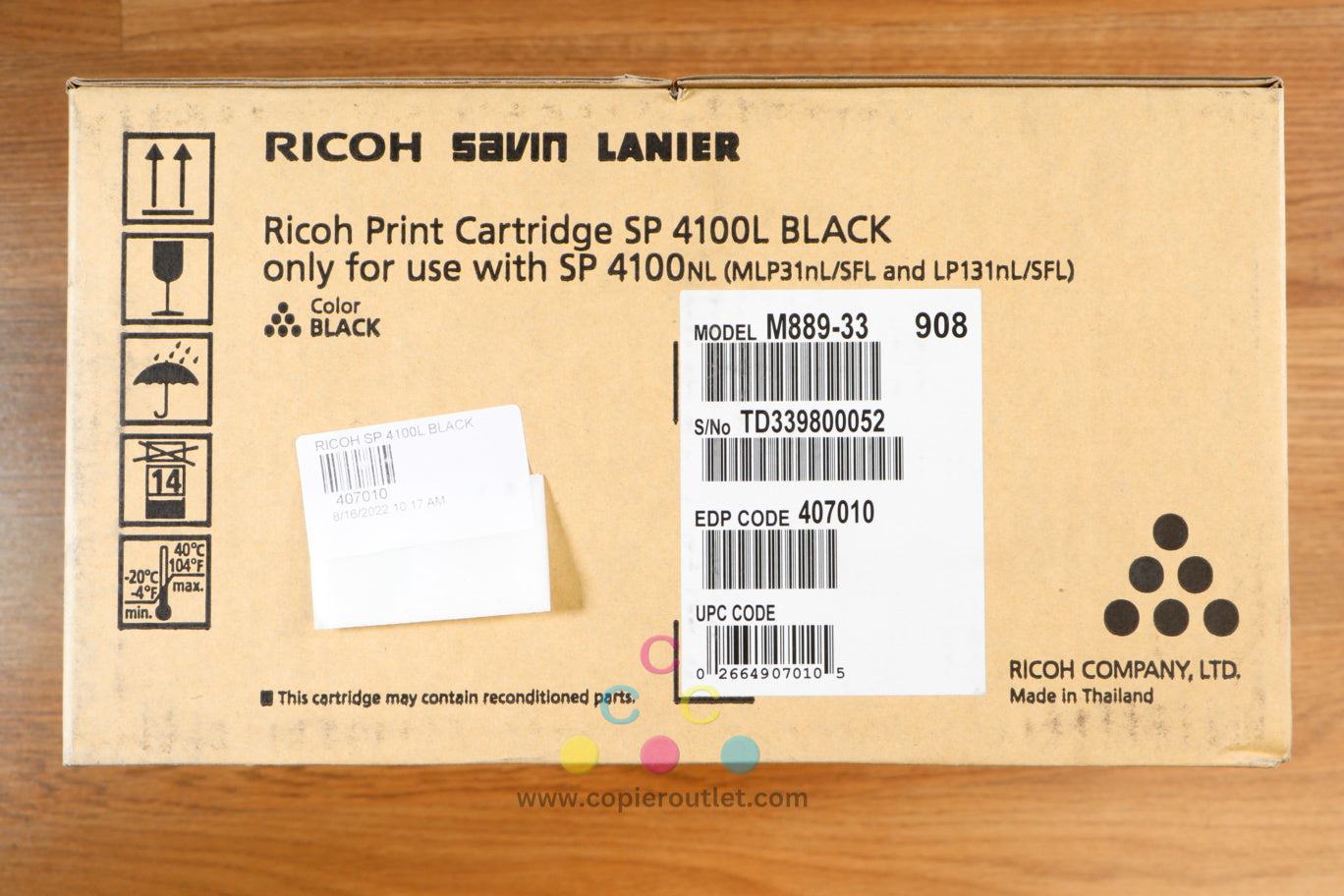 Genuine Ricoh 407010 K Toner Cart Aficio SP 4100NL Lanier LP131NL Savin ML31NL !