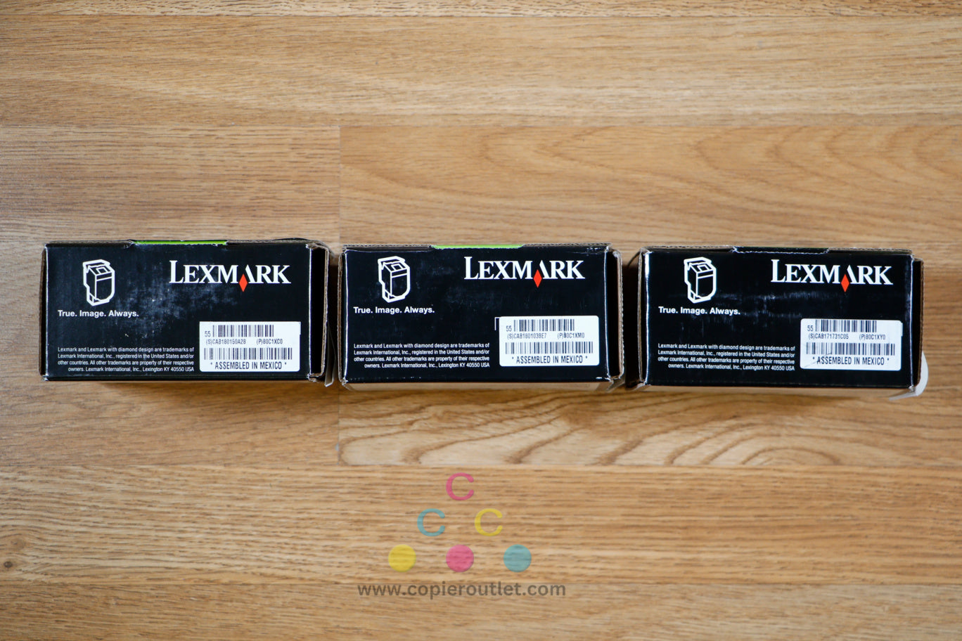 Lexmark 801X/CMY Extra High Yield Return Program Toner Cartridges CX510 Printers