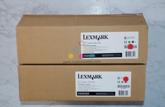 2 OEM Lexmark C530dn, C520n,C524,C522,C534dn,C532n Waste Toner Bottles C52025X