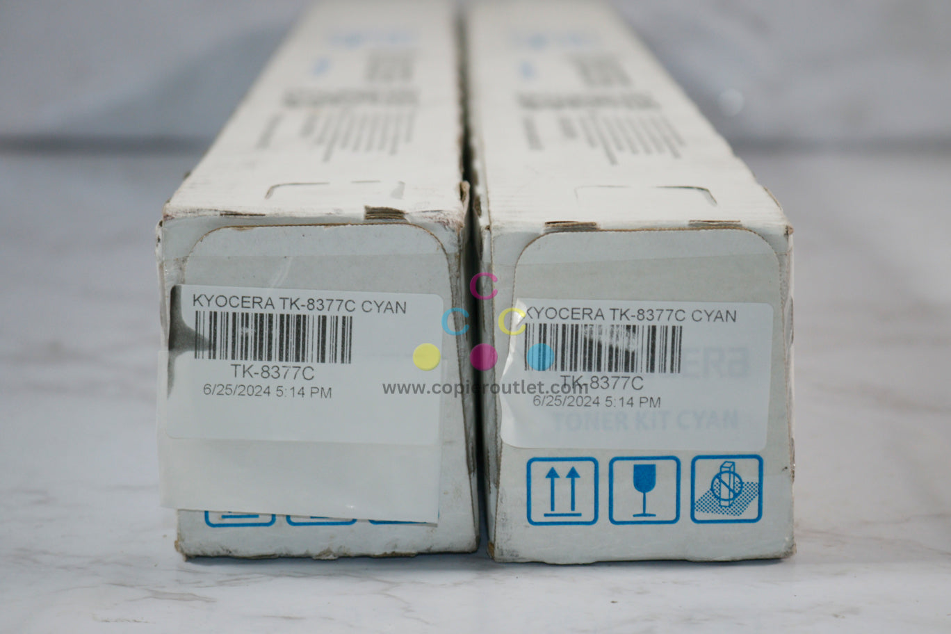 2 OEM Kyocera TASKalfa 3554ci Cyan Toner Cartridges TK-8377C, TK8377C