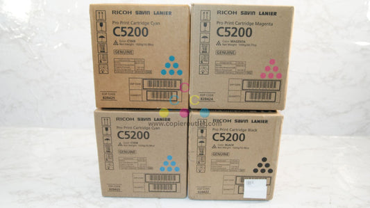 4 OEM Ricoh C5200,C5210 CCMK Pro Print Cartridges 828422, 828424, 828425(x2)