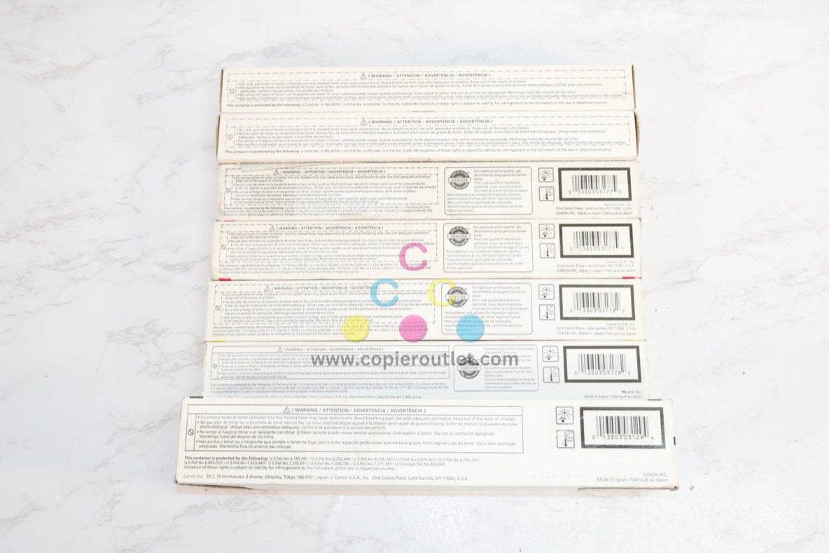 Lot of 7 Cosmetic OEM Canon iR C2570,C3100,C3170,C3180 GPR-13 CCMMYYK Toners