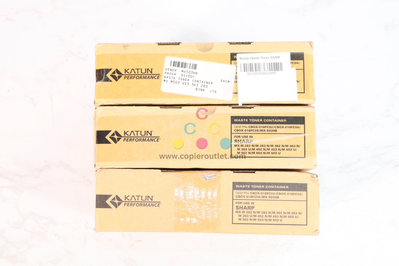 3 Compatible Sharp MX-M283N,M363N,M453N Waste Toner Containers MX-503HB