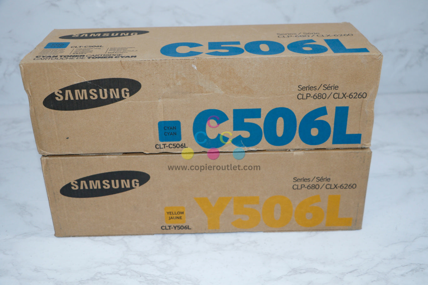 NEW Genuine Samsung CLT-C506L/Y506LToner Set For Samsung CLP-680ND, CLX-6260FD, CLX-6260FW Same Day Shipping