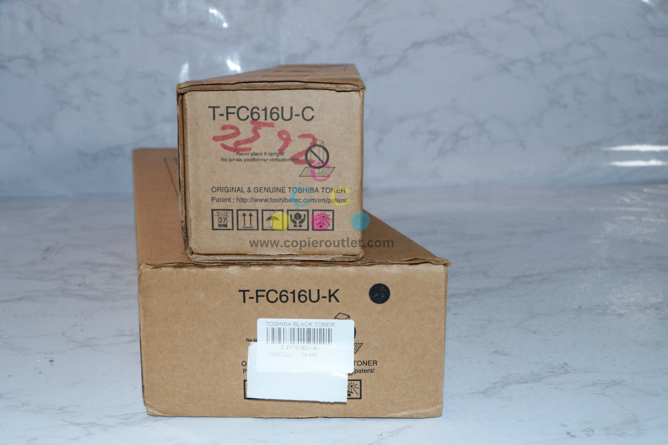 2 OEM Toshiba eSTUDIO 5516,6516,7516 Cyan And Black Toner T-FC616U-C,T-FC616U-K