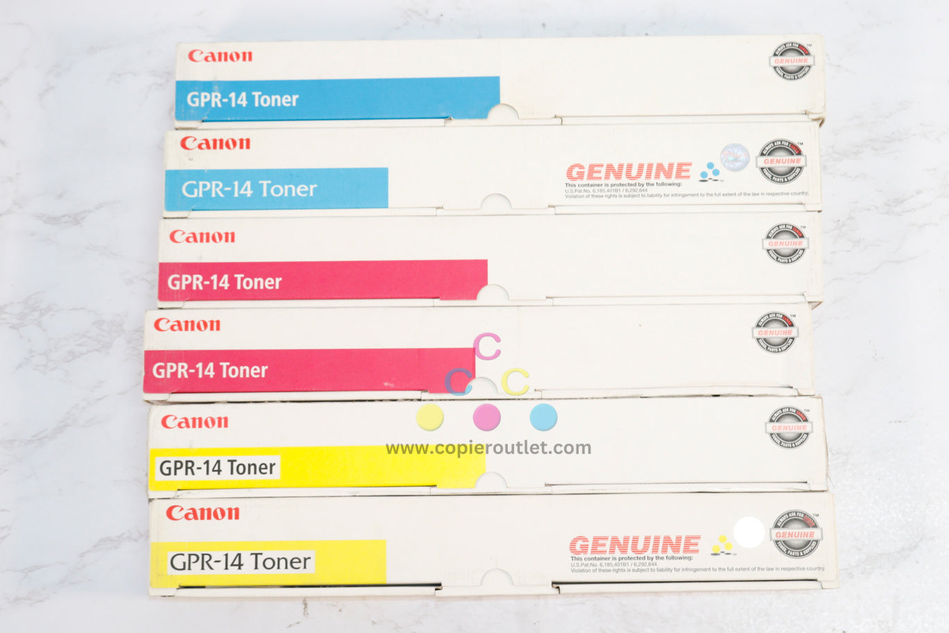 Lot of 6 OEM Canon iR C6800,C6870,C5800,C5870 GPR-14 CMY Toners Same Day Ship!