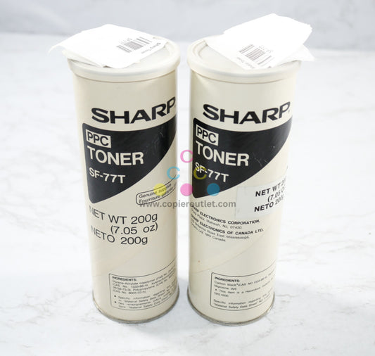 2 New OEM Sharp SF 7100, 750, 755, 756, 760, 761  Black Toner Cartridge SF-77T