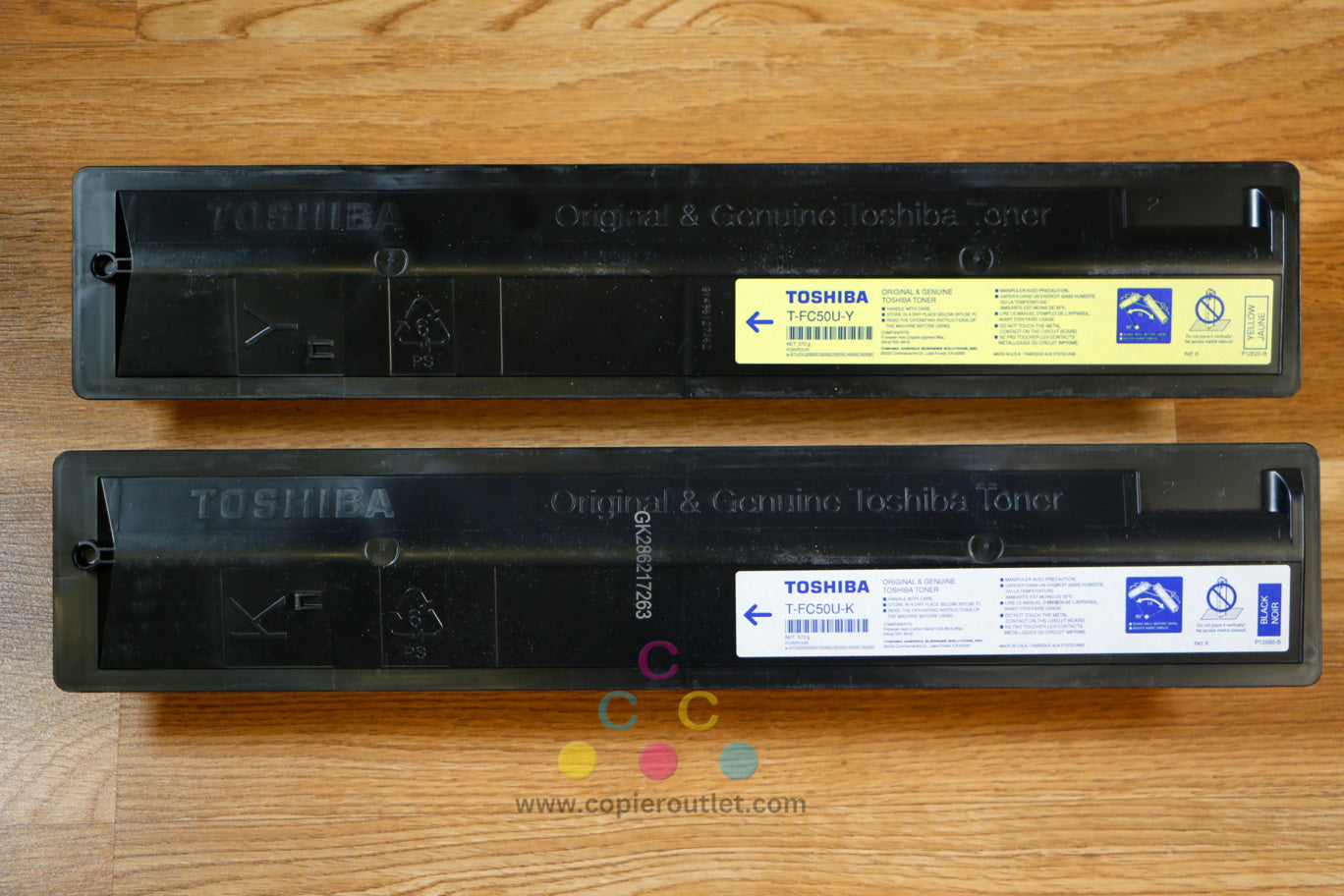 Open Toshiba T-FC50U YK Toner Cartridges eSTUDIO 2555C 3055C 3055CG 5055C 5055CG