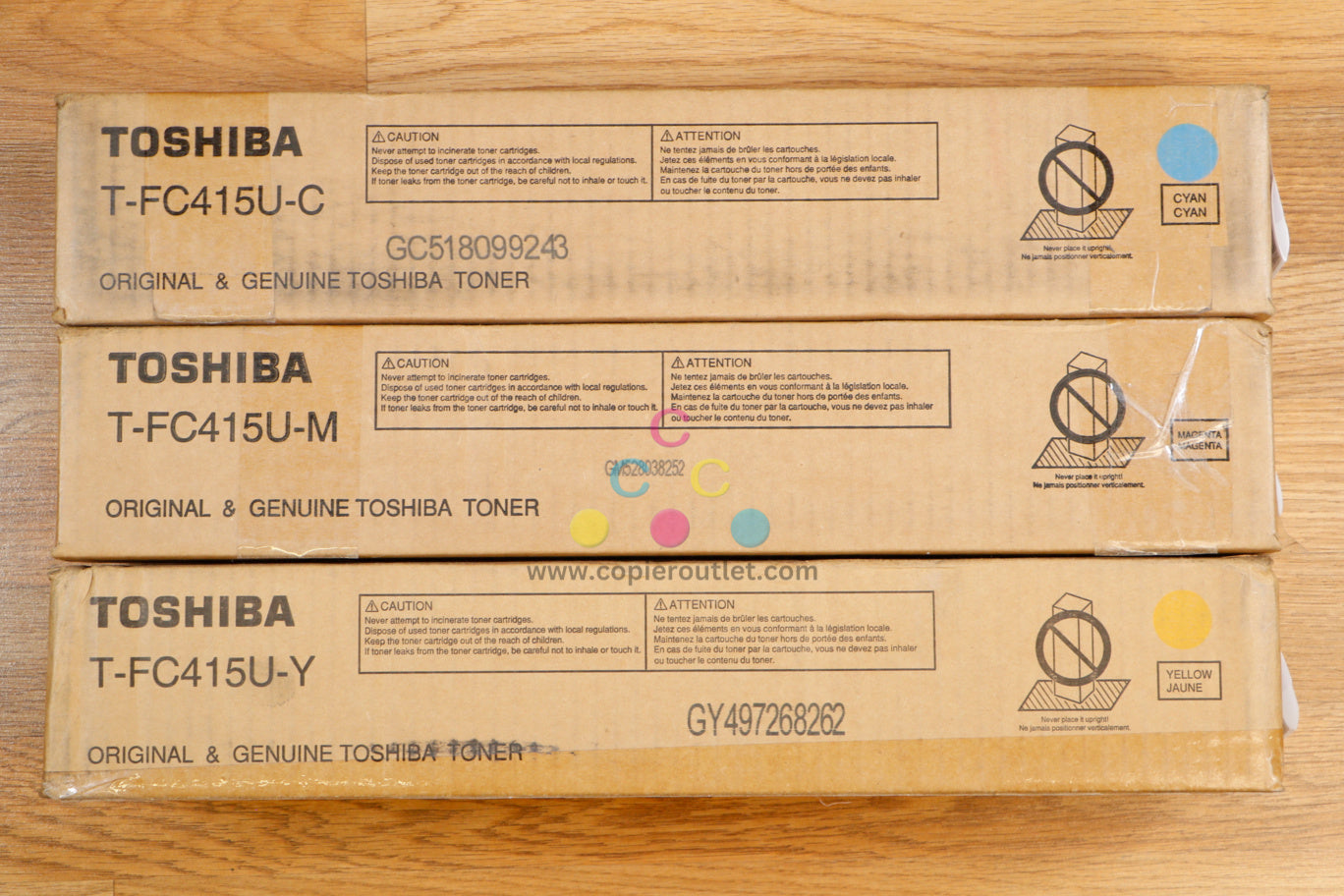 Cosmetic Toshiba T-FC415U CMY Toner Cartridge eSTUDIO2515AC 3015AC 3515AC 5015AC