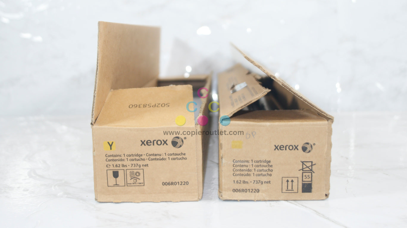 2 Open OEM Xerox DC 240,250,260,252,WC 7655,7755,7765 Yellow Toners 006R01220