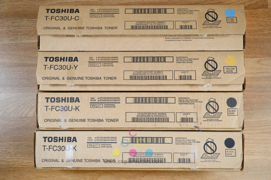 No Seal Toshiba T-FC30U CYKK Toner Cartridges e-STUDIO 2050C 2051C 2550C 2551C !