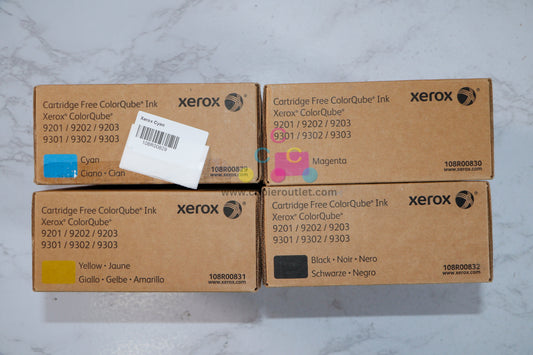 Genuine Xerox ColorQube 9201, 9202, 9203 CMYK ColorQube Inks 108R00829,30,31,32