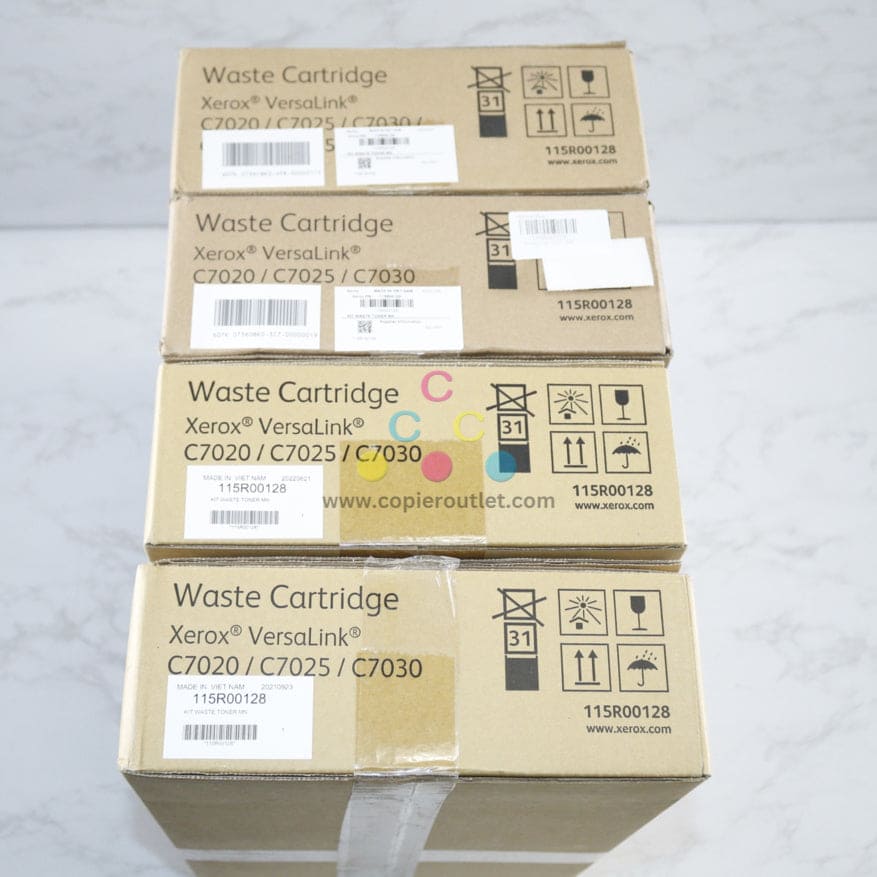 4 OEM Xerox VersaLink C7020,C7025,C7030,C7120 Waste Toner Containers 115R00128