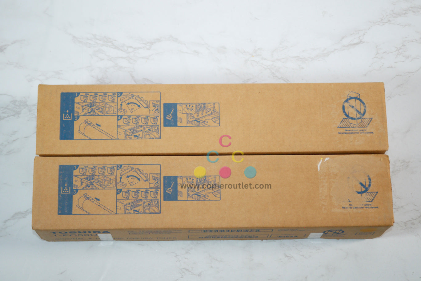 2 New OEM Toshiba eSTUDIO 2555C/3055C Yellow Toner Cartridges T-FC50U-Y(TFC50UY)