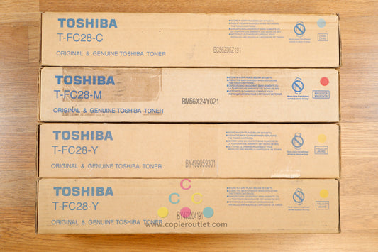 Cosmetic Genuine Toshiba T-FC28 CMYY Toner Carts eSTUDIO 2330C 2820C 3530C 4520C