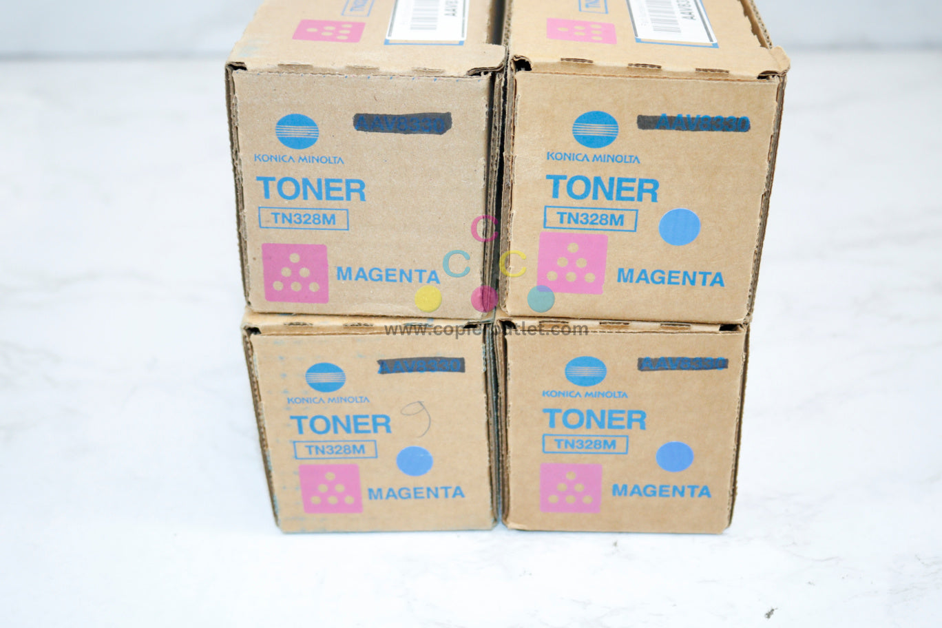 Lot of 4 OEM Konica Minolta BH C250i/C300i/C360i Magenta TN328 Low Yield Toner