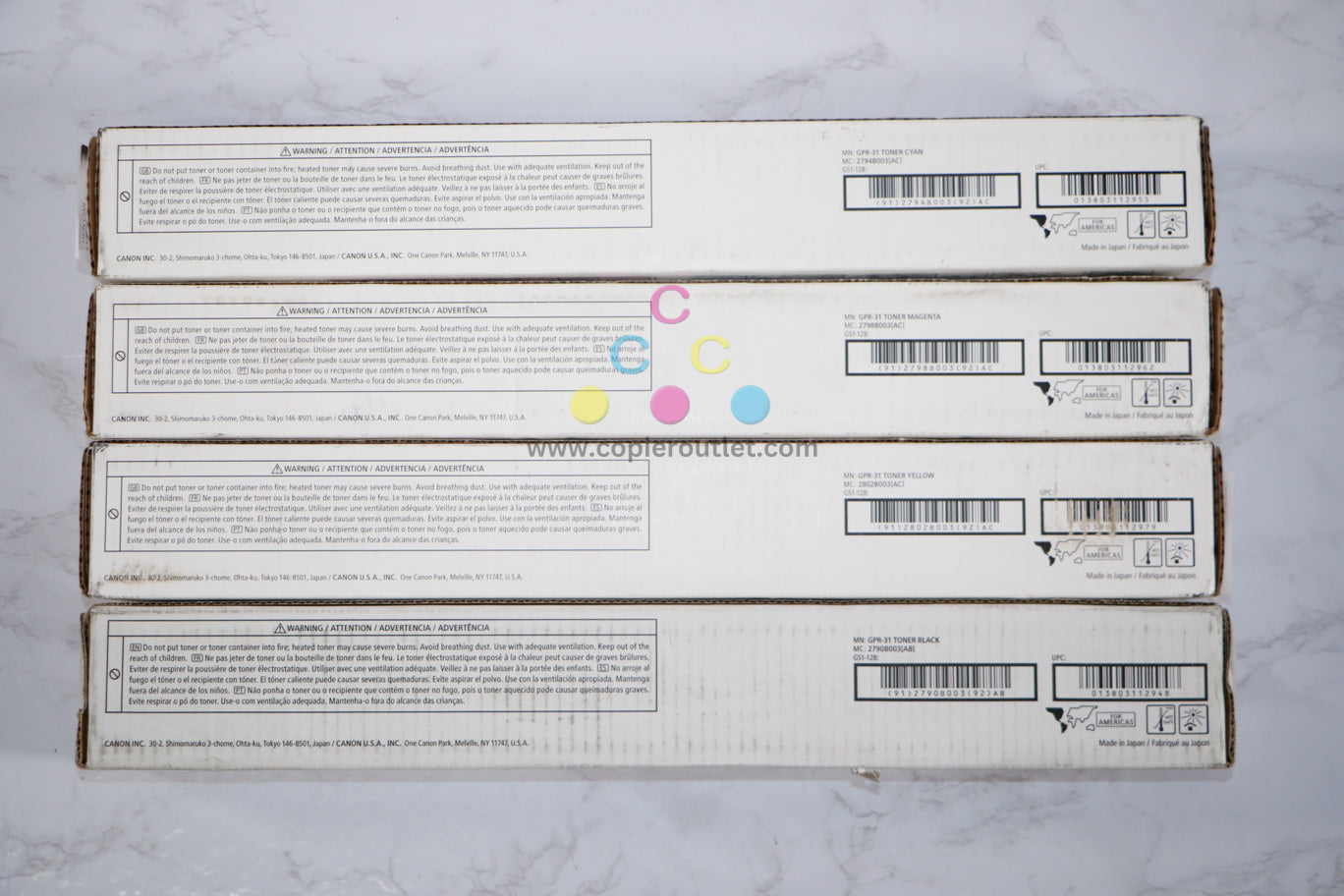 Cosmetic Genuine Canon GPR-31 CMYK Toner Cartridge iR AD C5030/C5035/C5235/C5240