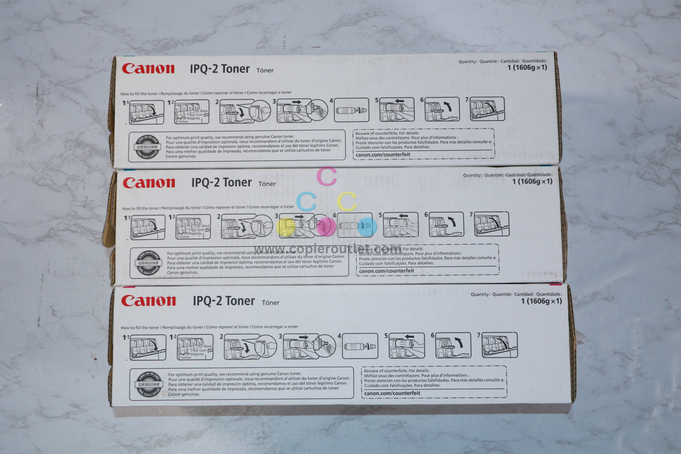 3 New OEM Canon imagePRESS C6000,C6010,C7000,C7010 CCM Toner Cartridges IPQ-2