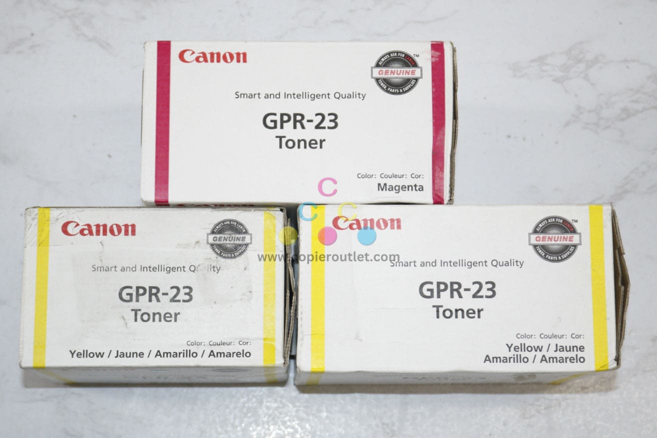 New OEM Canon iR C2550,C3080,C3580 MYY Toner Cartridges GPR-23 0454B003AA,0455B003AA