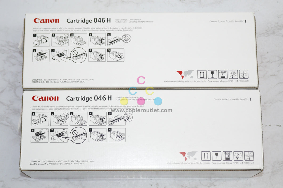 2 OEM Canon LBP650C,MF730C,MF735Cdw 046H CM Toners 1253C001AA,1252C001AA