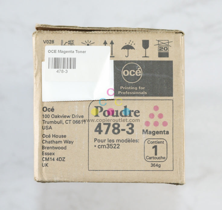 New OEM OCE CM3522 Magenta Toner Cartridges 478-3 / A0D73C1 Same Day Ship