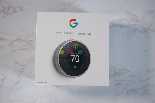 Sealed Google Nest Learning Thermostat 3rd Generation Stainless Steel Item# T3007ES