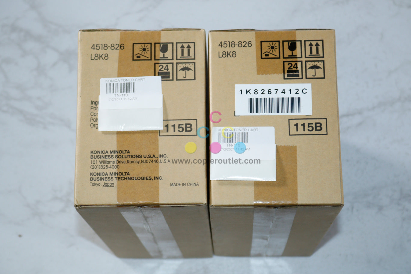 2 New OEM Konica Minolta 2900, 3900 Toner Cartridges TN-110,TN110 (4518-826)