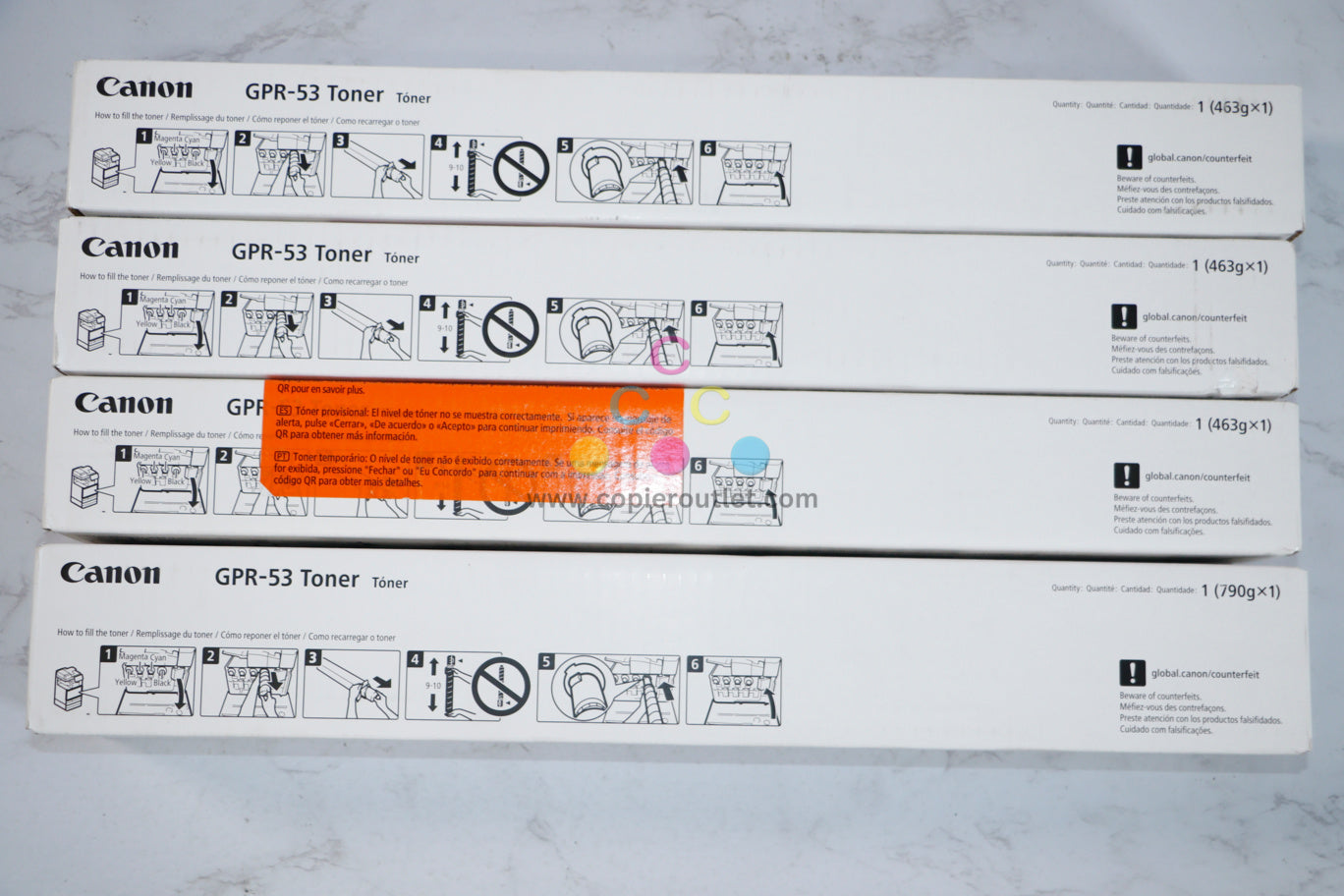 OEM Canon imageRUNNER C3325, C3330, C3525, C3530, C3725 GPR-53CMYK Toner Set