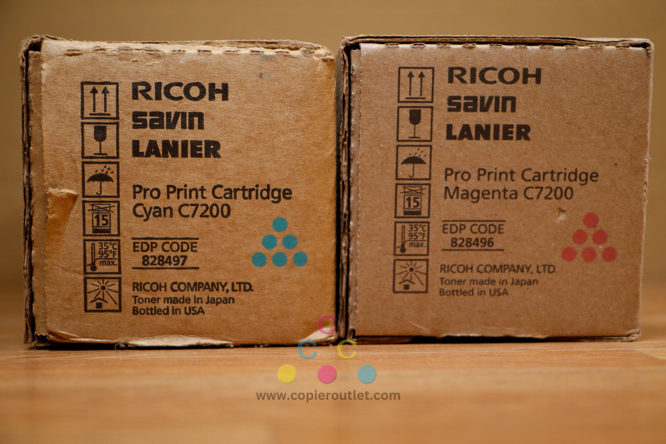 Genuine Ricoh C7200 CM Toner Cartridges 828497 828496 Pro C7200e C7210sx C7210x!