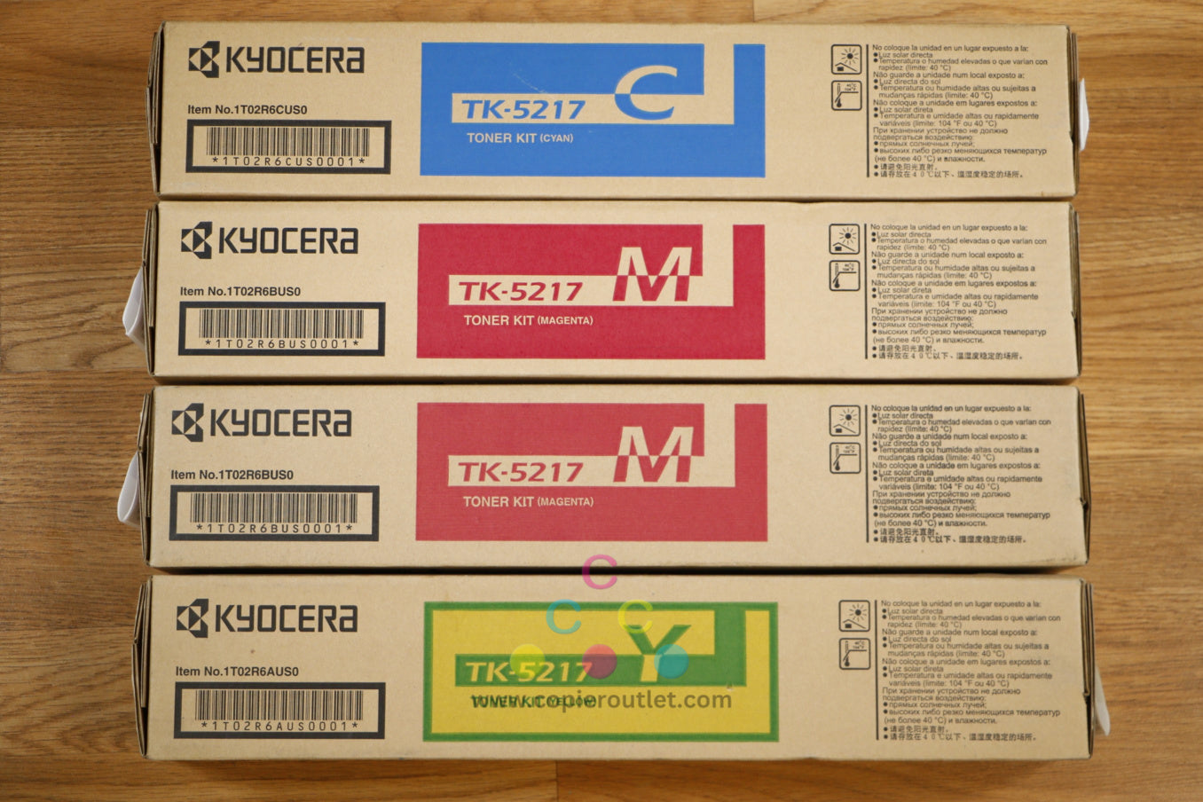 Genuine Kyocera TK-5217 CMMY Toner Cartridges TASKalfa 406ci Same Day Shipping!!