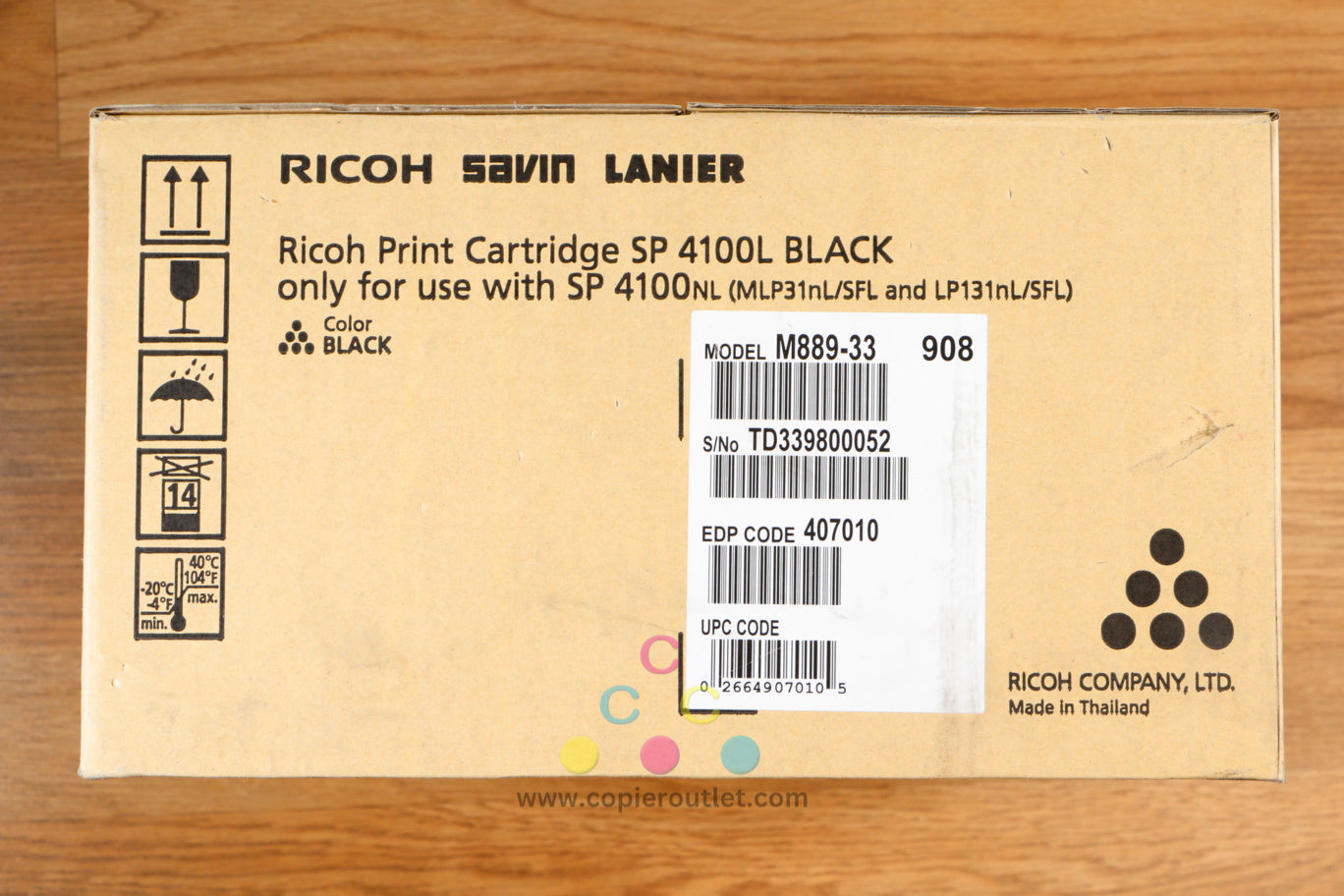 Genuine Ricoh 407010 K Toner Cart Aficio SP 4100NL Lanier LP131NL Savin ML31NL !
