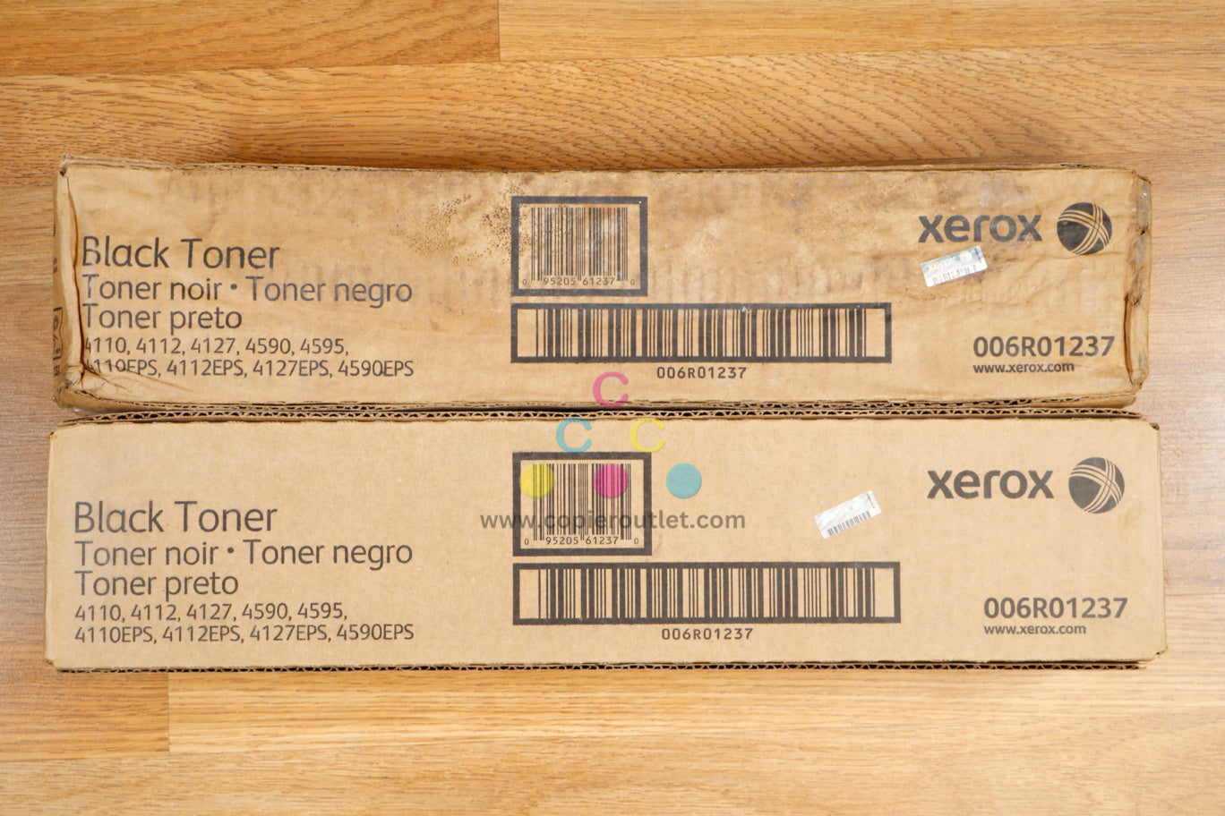 2 Genuine Xerox 006R01237 Black Toner Cartridges Xerox 4110 4112 4127 4590 4595!