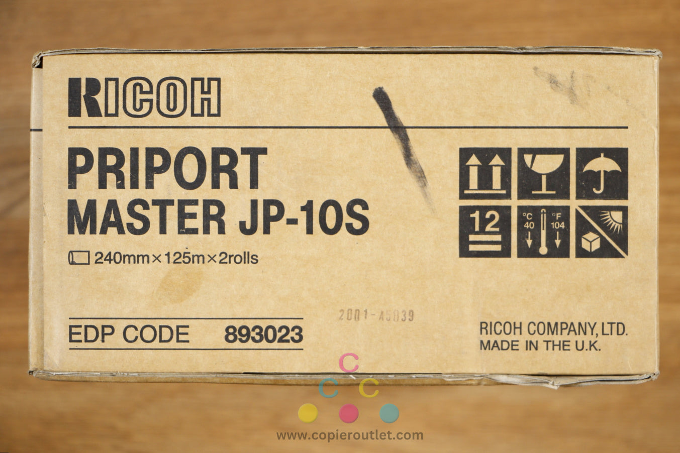 Genuine Ricoh DD3334,DX3340,JP1030 Priport Master JP-10S,893023