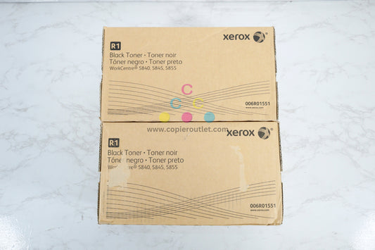 2 OEM Xerox WorkCentre 5840,5845,5855 Black Toner Cartridge 006R01551 (6R1551)