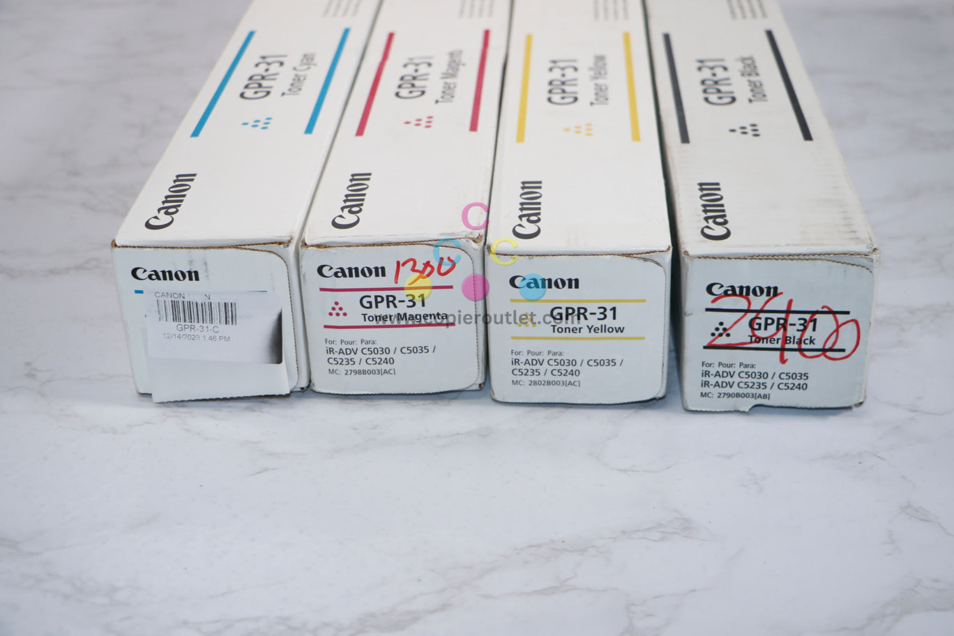 Cosmetic Genuine Canon GPR-31 CMYK Toner Cartridge iR AD C5030/C5035/C5235/C5240