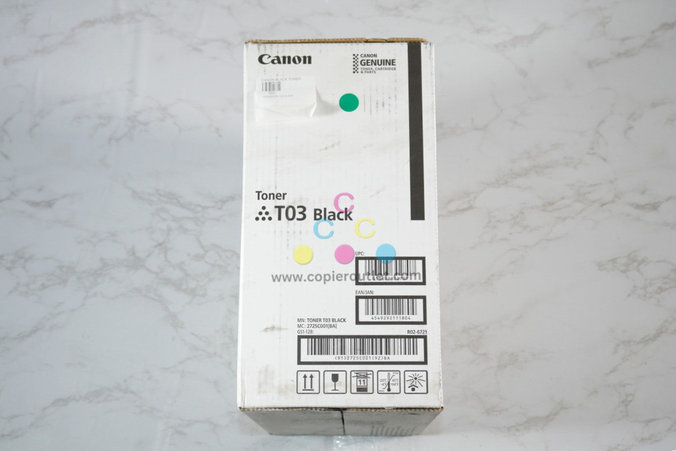 New Cosmetic OEM Canon iR ADVANCE 525,527,615 Black Toner T03 (2725C001AA)