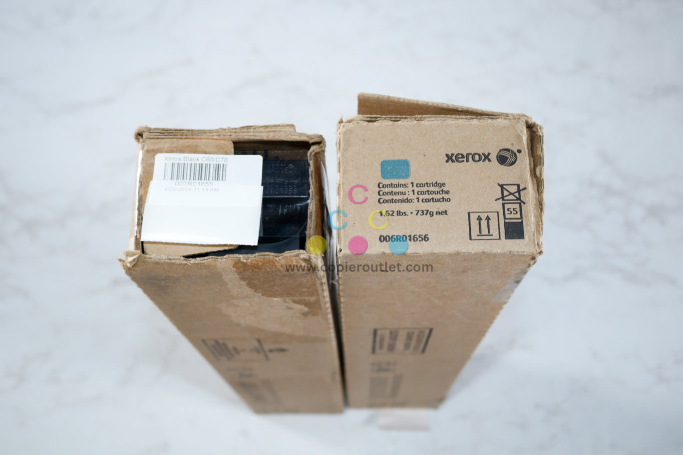 Open OEM Xerox Color C60,C70 Cyan & Black Toner Cartridges 006R01655,006R01656