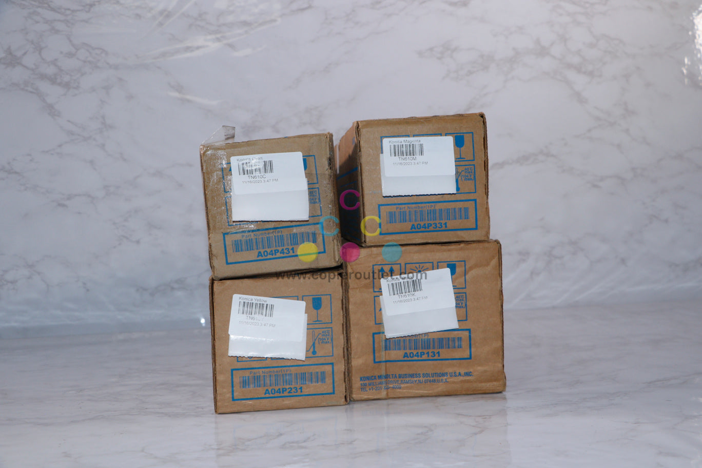 Genuine Lot Of 4 Konica TN610 C,M,Y,K for BH Pro C5500, C6500, C6500E, C6500EP, C6500P