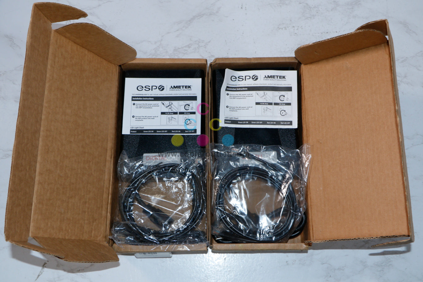 Lot Of 2 New OEM AMETEK ESP DIGITAL 120/15 Surge Protective Devices D5133NT