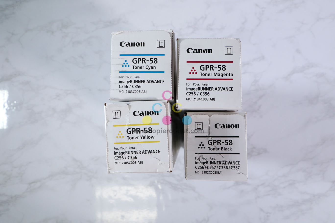 Canon GPR-58 CMYK Toner Cartridges imageRUNNER ADVANCE C256/C257/C356/C357