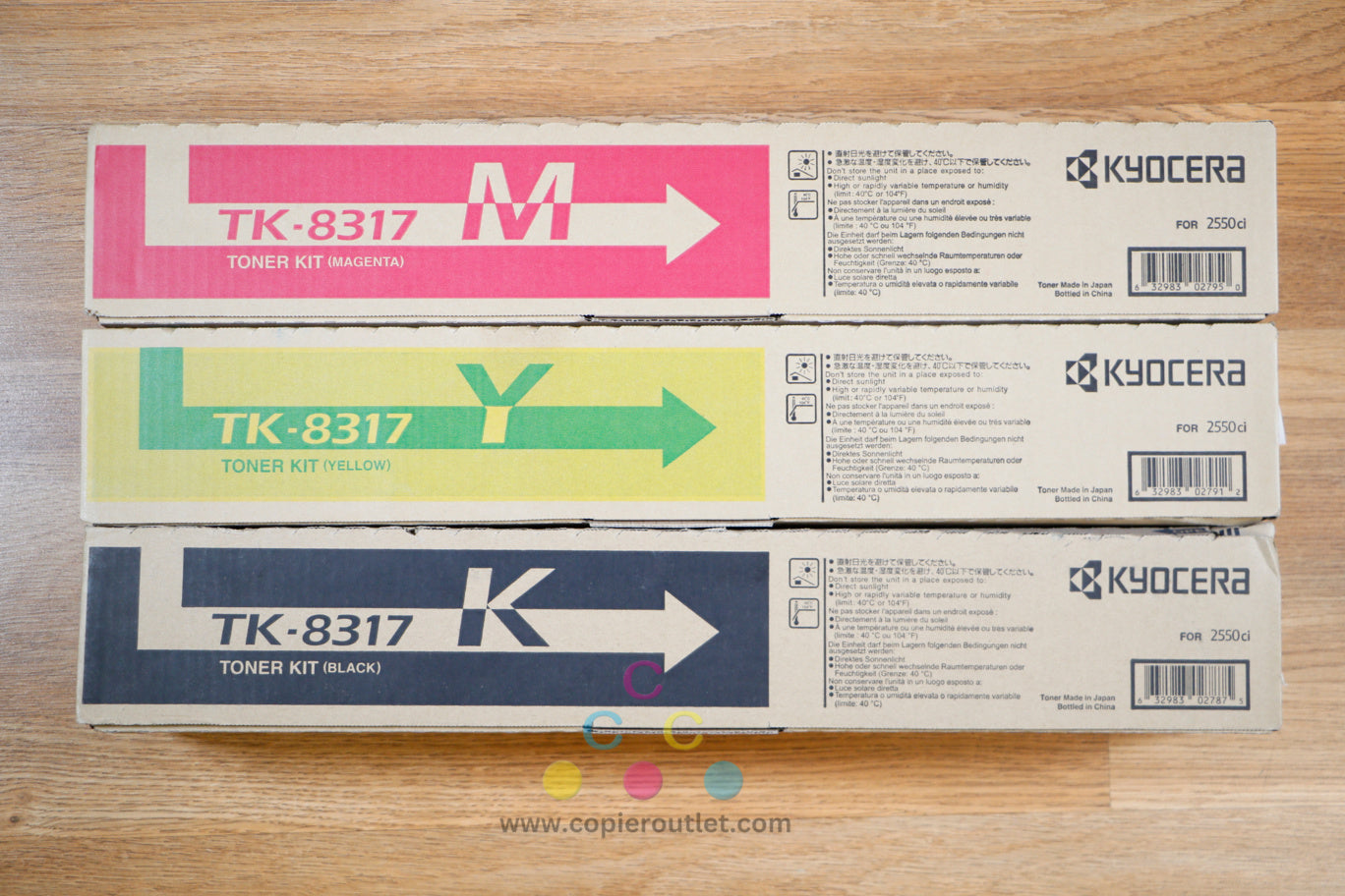 Genuine Kyocera TK-8317 Magenta Yellow Black Toner Kits TASKalfa 2550ci Same Day
