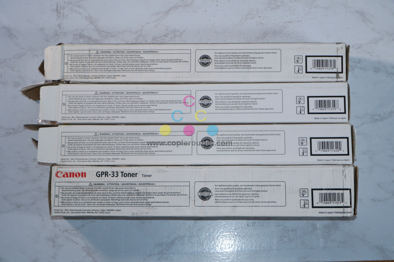 Open OEM Canon imageRUNNER C7055,C7065,C7260,C7270 CMYK GPR-33 Toners