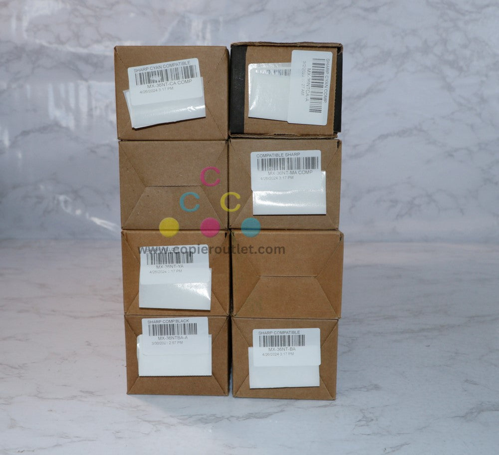 2 Compatible Sharp MX-2610,MX-3110,MX-3610,MX-2640N, MX-36NT CMYK Toner Set