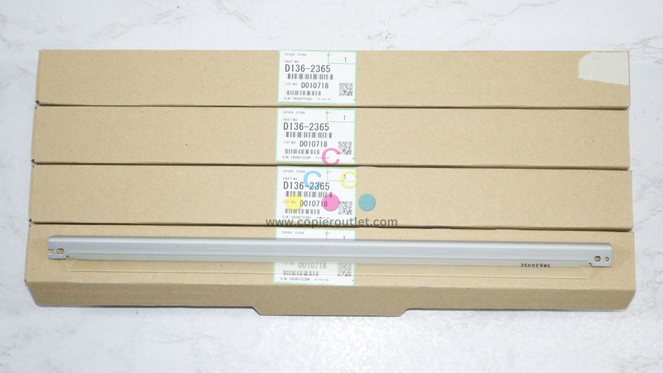 4 New OEM Ricoh MP C6502SP,C6503,C8002SP Cleaning Blade D1362365 (D136-2365) (1 open)