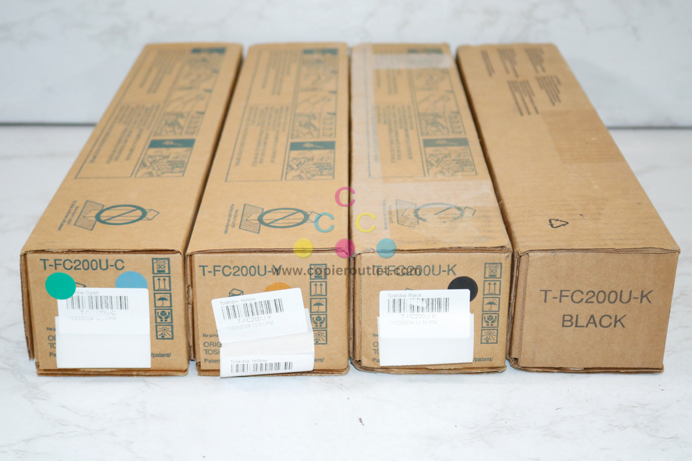 4 New OEM Toshiba e-STUDIO 2000AC/2500AC T-FC200U CYKK Toners Same Day Ship