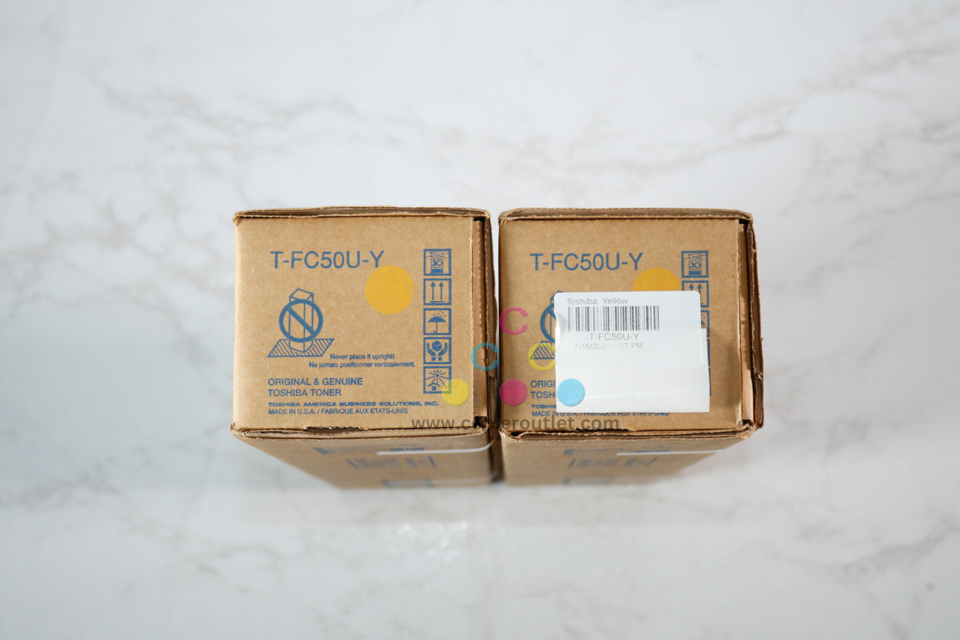 2 New OEM Toshiba eSTUDIO 2555C/3055C Yellow Toner Cartridges T-FC50U-Y(TFC50UY)