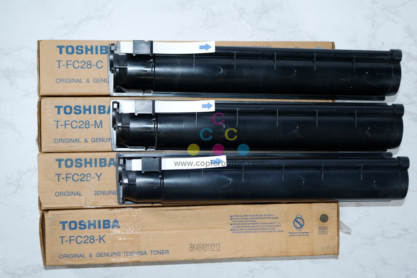 4 Open OEM Toshiba eSTUDIO 2330C, 2820C, 3530C, 4520C, T-FC28 CMYK Toners