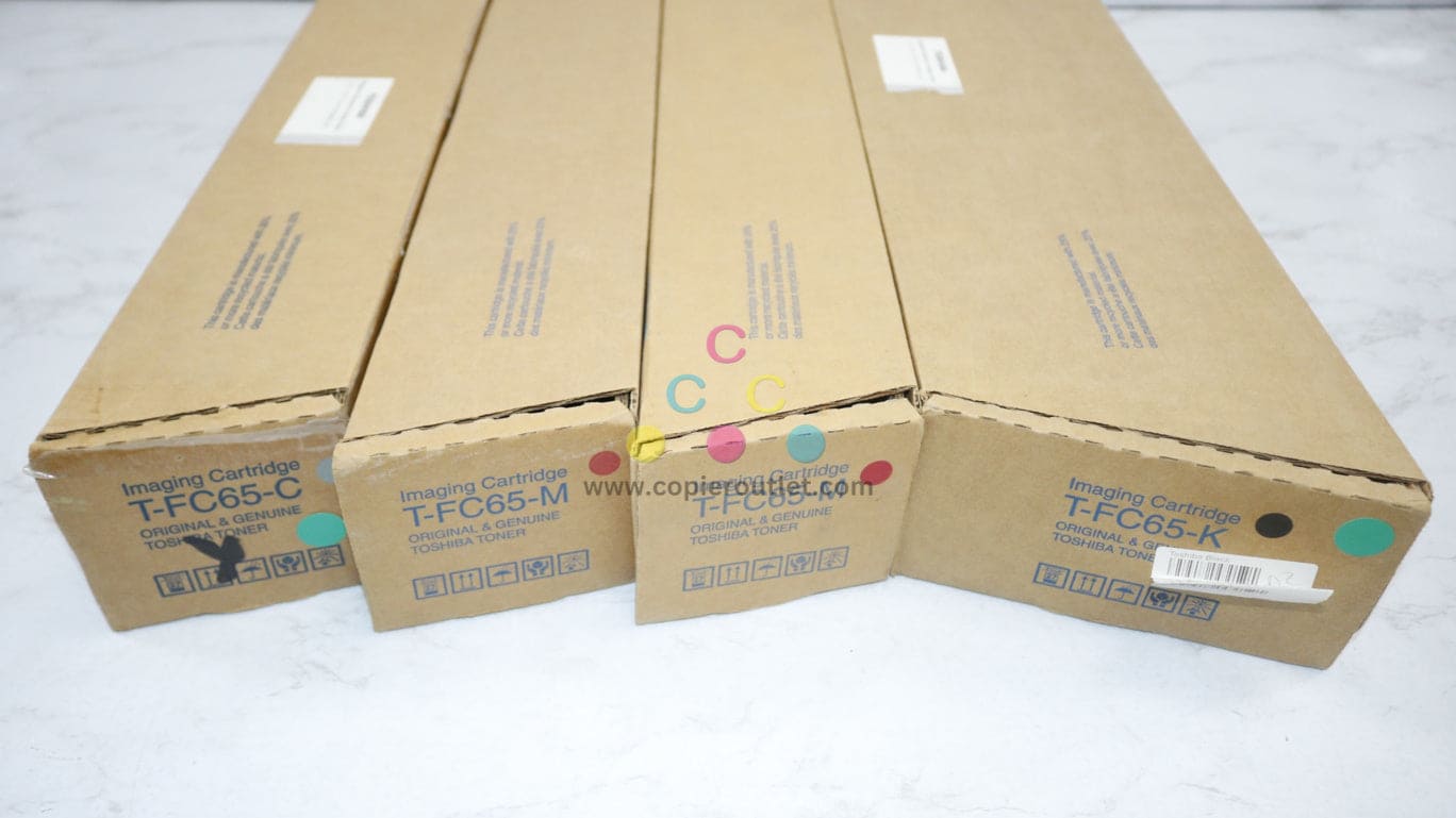 4 OEM Toshiba e-STUDIO 5540C,6540C,6550C T-FC65 CMMK Toners ( No Yellow)
